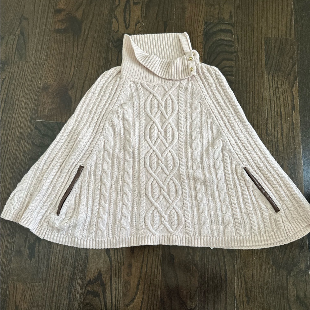Janie and Jack pink poncho size 10